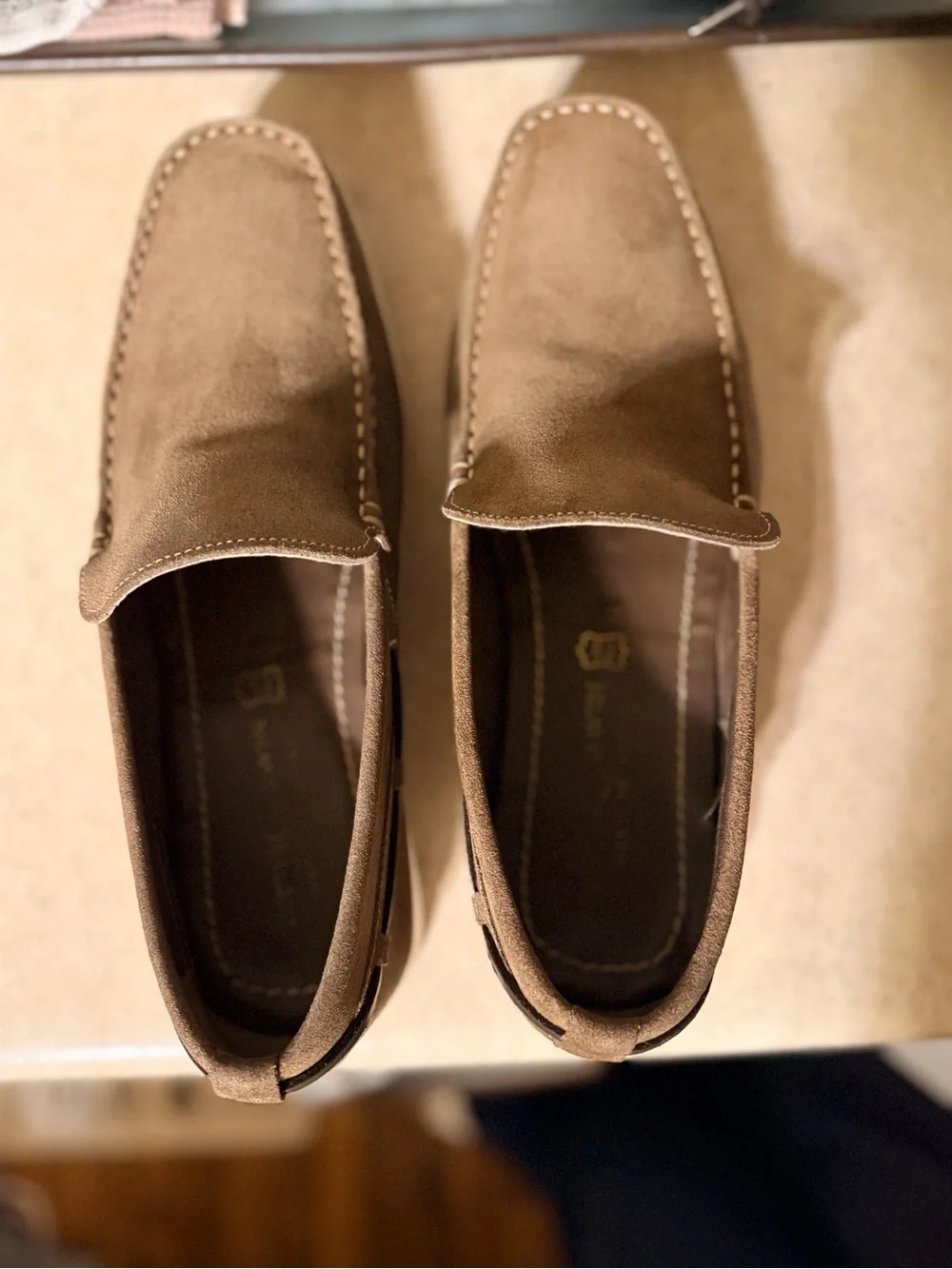 Stone Haven Made In Italy Vera Pelle Brown Suede Venetian Loafers Men’s sz 11